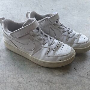 Nike Kids White Sneakers with Velcro Straps